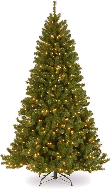 Photo 1 of ***iNCOMPLETE**
National Tree Company Pre-Lit Artificial Full Christmas Tree, Green, North Valley Spruce, White Lights, Includes Stand, 6.5 Feet
