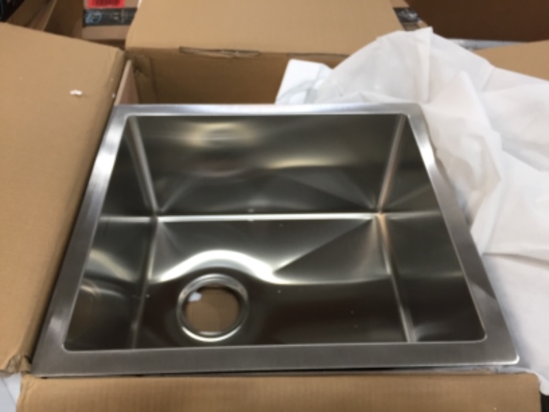 Photo 2 of 
Lordear 17 Inch Undermount Bar Prep Kitchen Sink 16 Gauge Deep Single Bowl Stainless Steel Sink
Size:17" x 19" x 10"
