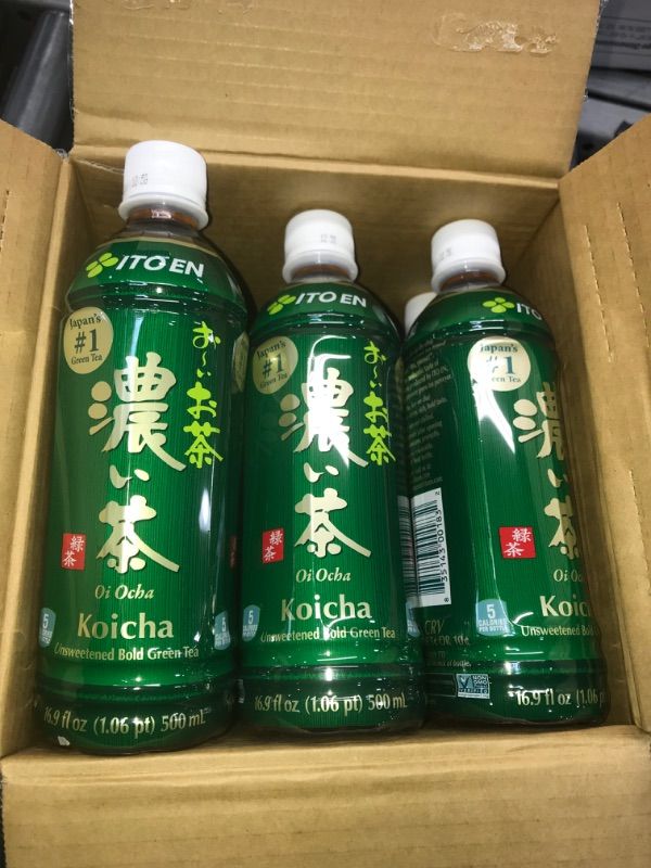 Photo 2 of **EXPIRES JAN 06 2022** 2 SETS OF- Ito En Oi Ocha Unsweetened Bold Green Tea, 16.9 Fluid Ounce (Pack of 12), Unsweetened, 0 Calories (24 PACK TOTAL)