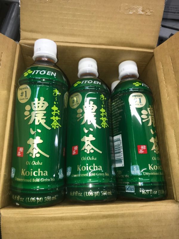 Photo 1 of **EXPIRES JAN 06 2022** 2 SETS OF- Ito En Oi Ocha Unsweetened Bold Green Tea, 16.9 Fluid Ounce (Pack of 12), Unsweetened, 0 Calories (24 PACK TOTAL)