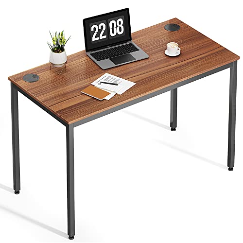 Photo 1 of EUREKA ERGONOMIC 47 Inch Teak Home Office Computer Desk, Simple Modern Sturdy Work Study Writing PC Gaming Table for Large Spaces in Adults Teens Kids
