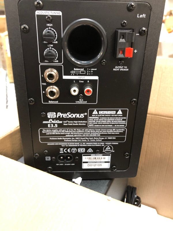 Photo 3 of Presonus Eris E3.5 2-Way 3.5" Near Field Studio Monitor Pair in Black