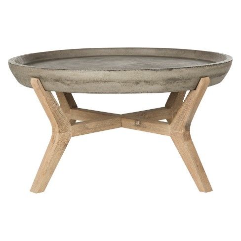 Photo 1 of (LARGE PORTIONS OF TABLE BROKEN OFF)
Wynn Round Coffee Table - Dark Gray - Safavieh
