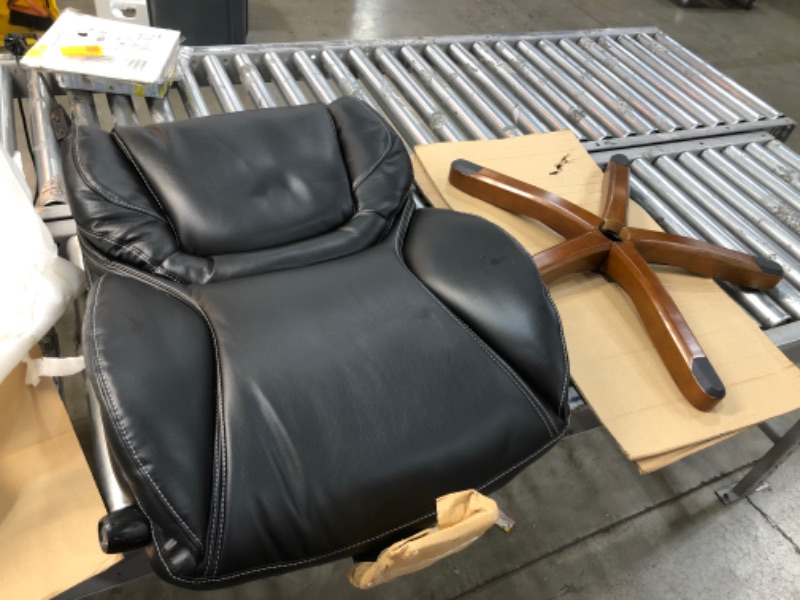 Photo 3 of (PUNCTURED BACK SEAT; DAMAGED ARMREST)
Serta Executive Office Chair, Black Bonded Leather