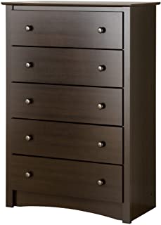 Photo 1 of (DAMAGED CORNERS/EDGES)
Prepac Fremont 5 Drawer Chest, Espresso Brown