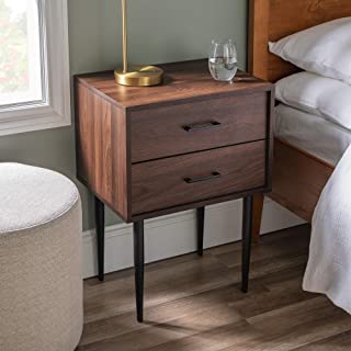 Photo 1 of (COSMETIC DAMAGES)
Walker Edison Modern Olivia 2 Drawer Wood Rectangle Side Table Living Room Small End Accent Table, 20 Inch, Dark Walnut
