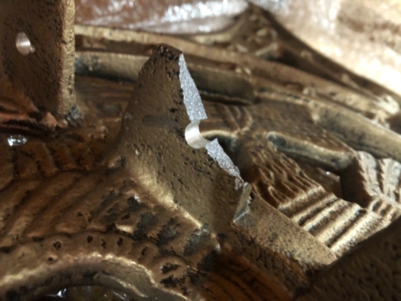 Photo 4 of (BROKEN OFF ARMREST OUTER LEDGE; SCRATCHED BRONZE PLATE)
Oakland Living® American Flag Bench
