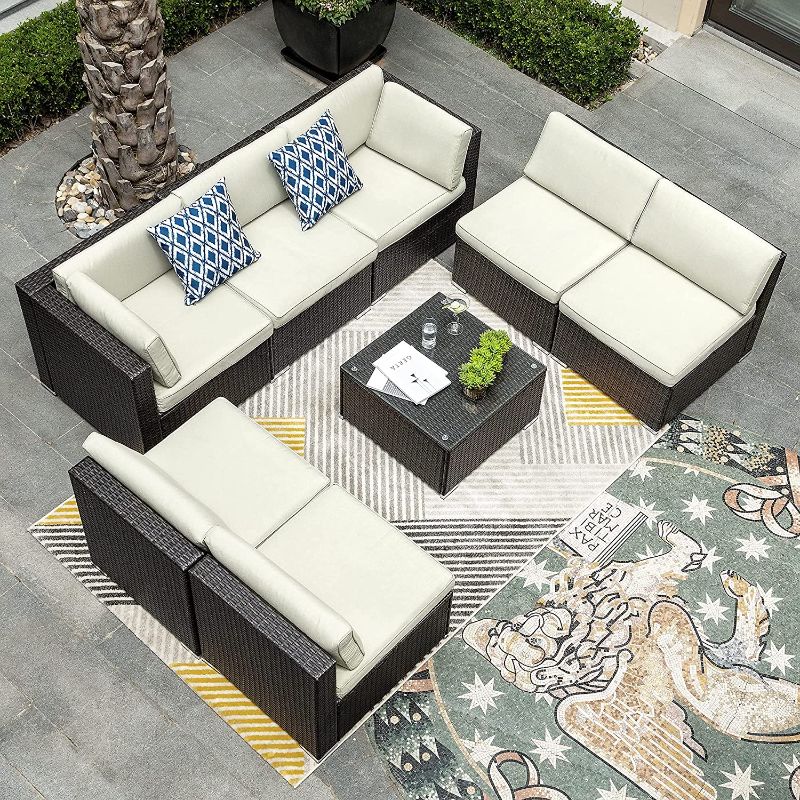 Photo 1 of (BOX 4 OF 4)
(REQUIRES BOXES 1,2&3 FOR COMPLETION)
(THIS IS NOT A COMPLETE PATIO SET)
YITAHOME 8 Pieces Patio Furniture Set