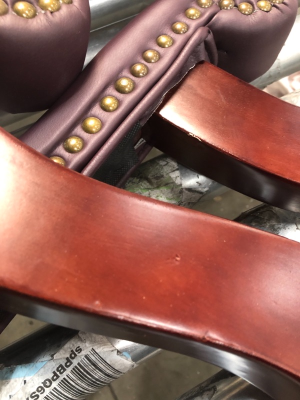Photo 3 of (DAMAGED LOWER BACK CORNER OF BACK; SCRATCHED ARMRESTS)
Flash Furniture Martha Washington Burgundy LeatherSoft Executive Swivel Office Chair with Arms
