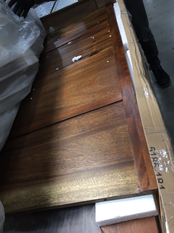 Photo 7 of **MISSING HARDWARE** SOME PANELS MAY HAVE DAMAGE**
Hover Image to Zoom
Forest Retreat 56 in. W Rectangular Live Teak Wood Brown Pedestal Desk