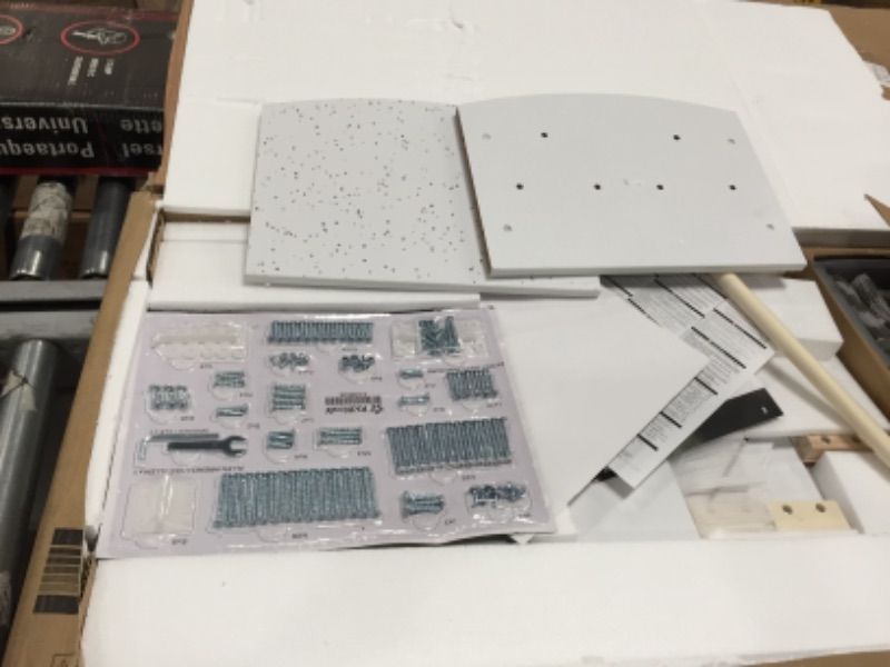 Photo 1 of **INCOMPLETE** MISSING BOX 53365**
KidKraft Ultimate Corner Wooden Play Kitchen with Lights & Sounds, Play Phone and Curtains, White ,Gift for Ages 3+