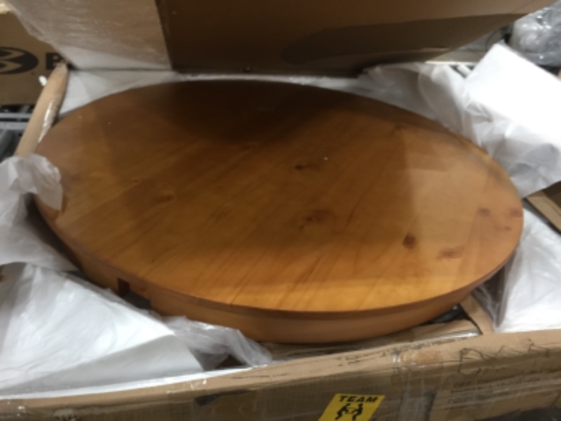 Photo 4 of **TABLE TOP IS CHIPPED**
Amazon Brand – Ravenna Home Traditional Solid Pine Coffee Table, 19''H, Oak Finish
