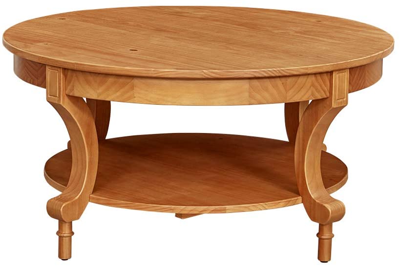 Photo 1 of **TABLE TOP IS CHIPPED**
Amazon Brand – Ravenna Home Traditional Solid Pine Coffee Table, 19''H, Oak Finish
