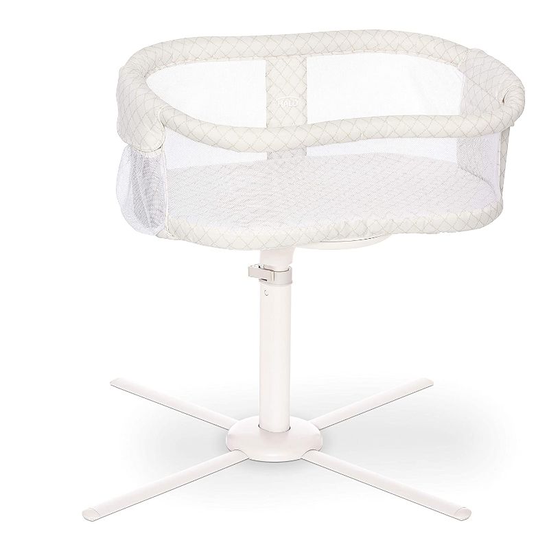 Photo 1 of **ACTUAL COLOR IS DIFFERENT**
HALO BassiNest Swivel Sleeper, Bedside Bassinet, Essentia Series, Nautical Net
