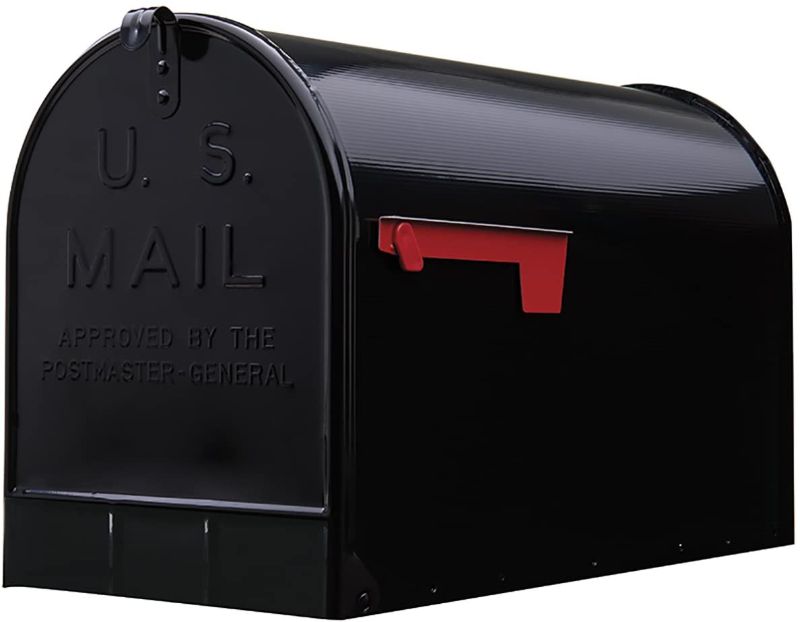 Photo 1 of **MINOR DENTS**
Gibraltar Mailboxes Stanley Extra-Large Capacity Galvanized Steel Black, Post-Mount Mailbox, ST200B00
