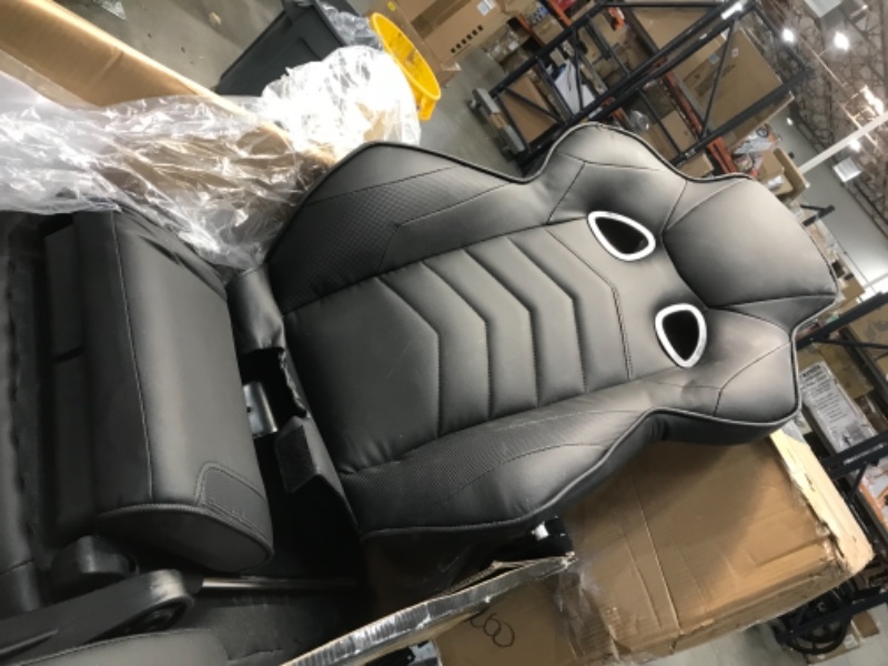 Photo 3 of **HARWARE INCOMPLETE**
RESPAWN 110 Racing Style Gaming Chair, Reclining Ergonomic Chair with Footrest, in Black (RSP-110-BLK)
