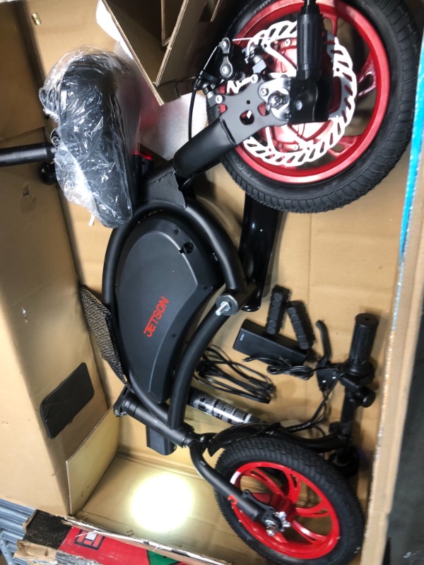 Photo 6 of **missing some hardware** 

Jetson Bolt Adult Folding Electric Ride On | Foot Pegs | Easy-Folding | Built-In Carrying Handle | Lightweight Frame | LED Headlight | Twist Throttle | Cruise Control | Rechargeable Battery, Ages 12+
