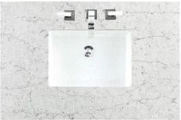 Photo 1 of 36 in. Silestone Quartz Single Basin Vanity Top in Jasmine Pearl
