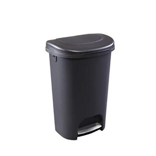 Photo 1 of *Damage shown in picture* * No Lid*
Rubbermaid NEW 2019 VERSION Step-on Lid Trash Can for Home, Kitchen, and Bathroom Garbage, 13 Gallon, Black
