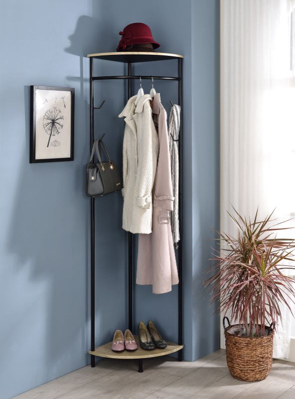 Photo 1 of ***MISSING HARDWARE***
Kings Brand Furniture - Pasmore Corner Hall Tree Coat Rack with Shelf & Storage.