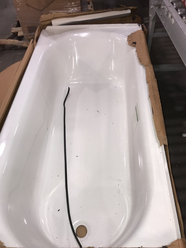 Photo 6 of *Damaged edges*
American Standard Princeton 60 in. X 30 in. Americast Apron-Front Bathtub with Right Hand Drain, White
