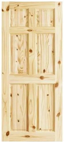 Photo 1 of *Damage shown in picture*
28 in. x 80 in. x 1.375 in. 6 Panel Colonial Double Hip Knotty Clear Pine Interior Door Slab