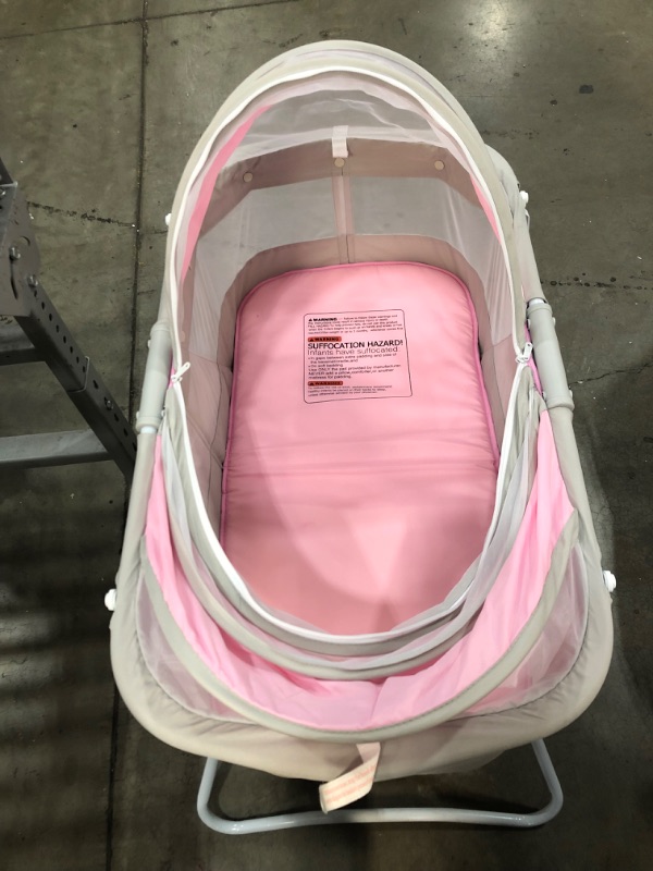 Photo 4 of Dream On Me Karley Bassinet, Pink/Gray
