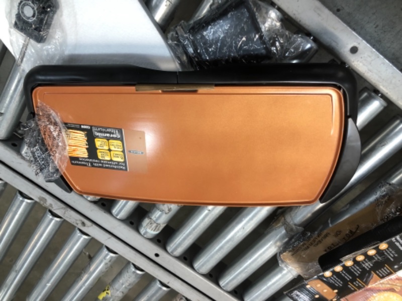 Photo 1 of 10.5" x 20" Ceramic Copper Titanium Electric Griddle