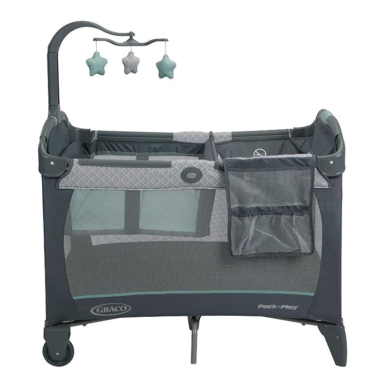 Photo 1 of Graco Pack and Play Change 'n Carry Playard | Includes Portable Changing Pad, Manor, 40x28.5x29 Inch (Pack of 1)
