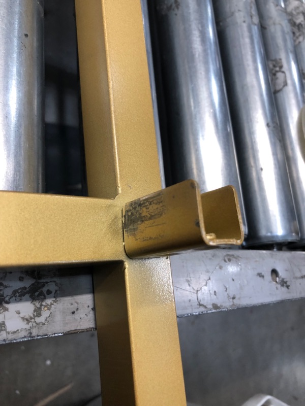 Photo 1 of 34 inch metal 2 shelves - gold
- Minor cosmetic damaged 
