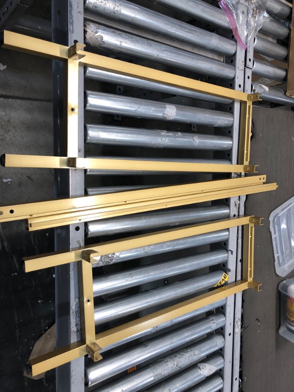 Photo 1 of 34 inch metal 2 shelves - gold
- Minor cosmetic damaged 
