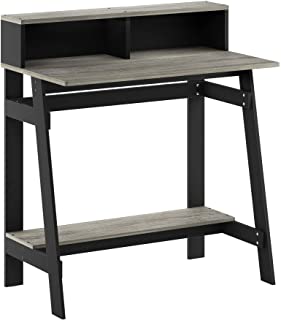 Photo 1 of Furinno Simplistic A Frame Computer Desk Black/French Oak Grey