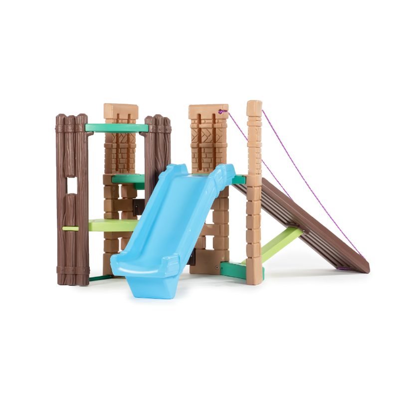 Photo 1 of **box one only** Little Tikes 2-in-1 Castle Playground Climber and Slide with Ladder and Plank, Fits Up to 3 Kids, Indoor and Outdoor Backyard Playground Set, Multicolor- For Toddlers Boys Girls