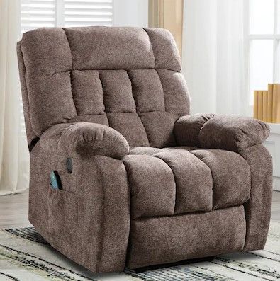 Photo 1 of (Incomplete - Missing Components) Canmov Power Lift Massage Recliner Coffee Chenille Powered Reclining Massage Chair