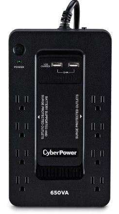 Photo 1 of 650VA 8-Outlet UPS Battery Backup with USB
