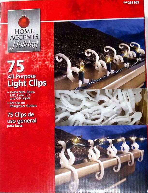 Photo 1 of 10 SETS OF-Home Accents Holiday 80195 Universal Shingle/Gutter Clip- SOLD AS IS, NO RETURNS
