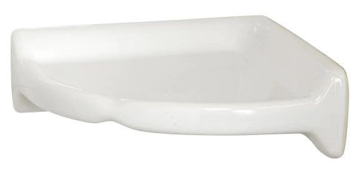 Photo 1 of 2 PACKS OF- Restore 8.5 in. W Ceramic Wall Mounted Corner Shower Shelf Tile in White
