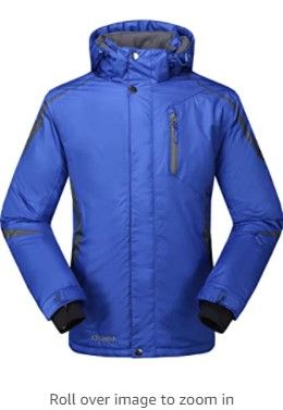 Photo 1 of Krumba Men's Sportswear Outdoor Waterproof Windproof Hooded Ski Jacket XXL
