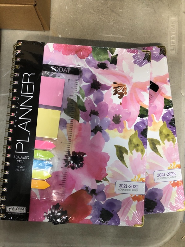 Photo 1 of 2 PACK: HARDCOVER Academic Year 2021-2022 Planner June 2021 Through July 2022 8.5"x11