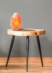 Photo 1 of 6 in. Orange Indoor Himalayan Crystal Salt Lamp with Wire and Bulb
