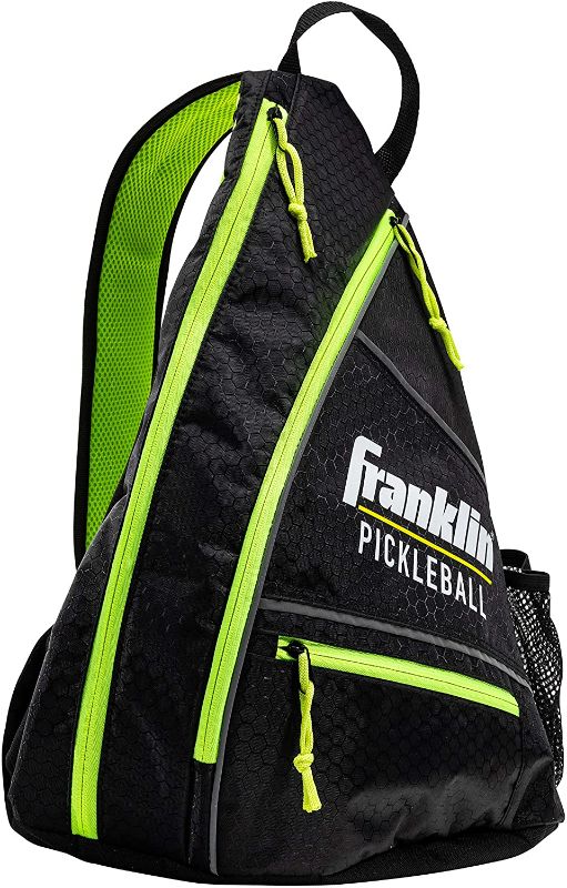 Photo 1 of Franklin Sports Pickleball Bag - Men's and Women's Pickleball Backpack - Adjustable Sling Bag - Official Bag of U.S Open Pickleball Championships - Black/Optic, Black/Green
