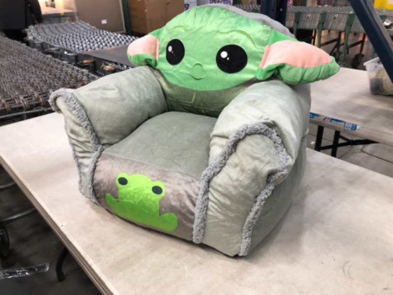 Photo 2 of (TORN MATERIAL LOWER FRONT CORNER)
Disney Star Wars The Mandalorian The Child Baby Yoda Bean Bag Chair
