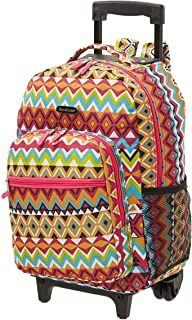 Photo 1 of Children's Rockland Double Handle Rolling Backpack, Tribal, 17-Inch