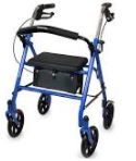 Photo 1 of (PARTS ONLY SALE: missing hardware/manual) 
4 Wheel Folding Walker, blue