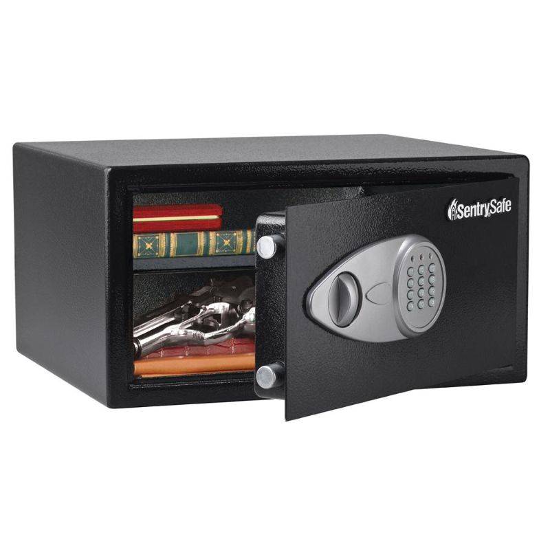 Photo 1 of ****PARTS ONLY*** LOCKED****MINOR DAMAGE*** SentrySafe 0.98 Cu. Ft. Safe Box with Digital Lock, Black
***NO KEY**