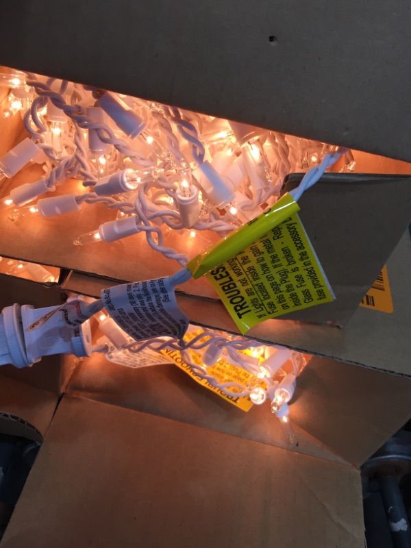 Photo 1 of 2 Home Accents Holiday 300-Light Clear Incandescent Mini Icicle Lights
