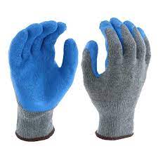 Photo 1 of 4 Large Latex-Dipped Cotton Multi-Purpose Gloves