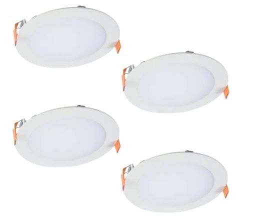 Photo 1 of (COSMETIC DAMAGES)
HLB 6 in. Color Selectable New Construction or Remodel Canless Recessed Integrated LED Kit (4-Pack)
