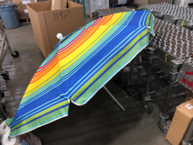 Photo 2 of (STOCK PHOTO INACCURATELY REFLECTS ACTUAL PRODUCT) 6.5' beach umbrella colorful