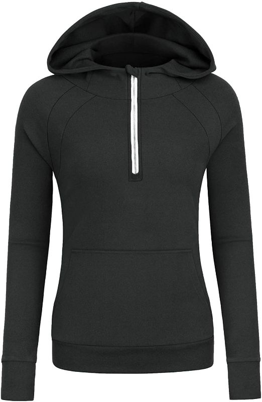 Photo 1 of RESHE Hoodies for Womens, Pullover Casual Zipper Hooded Sweatshirts Long Sleeve Women's Fall Tops Sweater Shirts, size Medium
